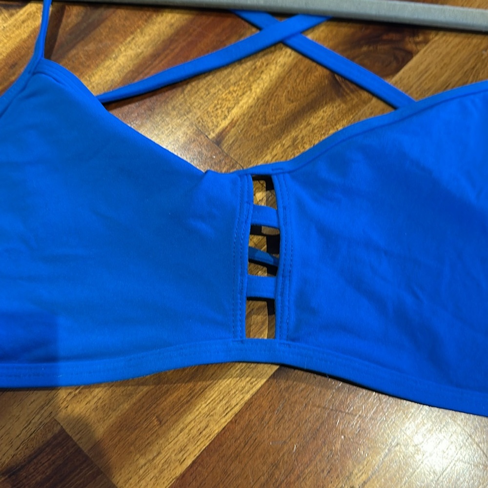 Jolyn Blue Bikini Set with Patterned Bottom - Picture 5 of 10